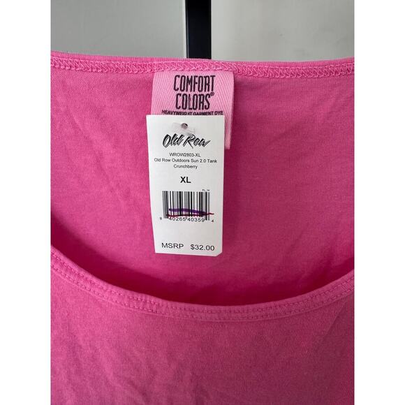 Mens Old Row Pink Sun Tank Shirt - Picture 3 of 3